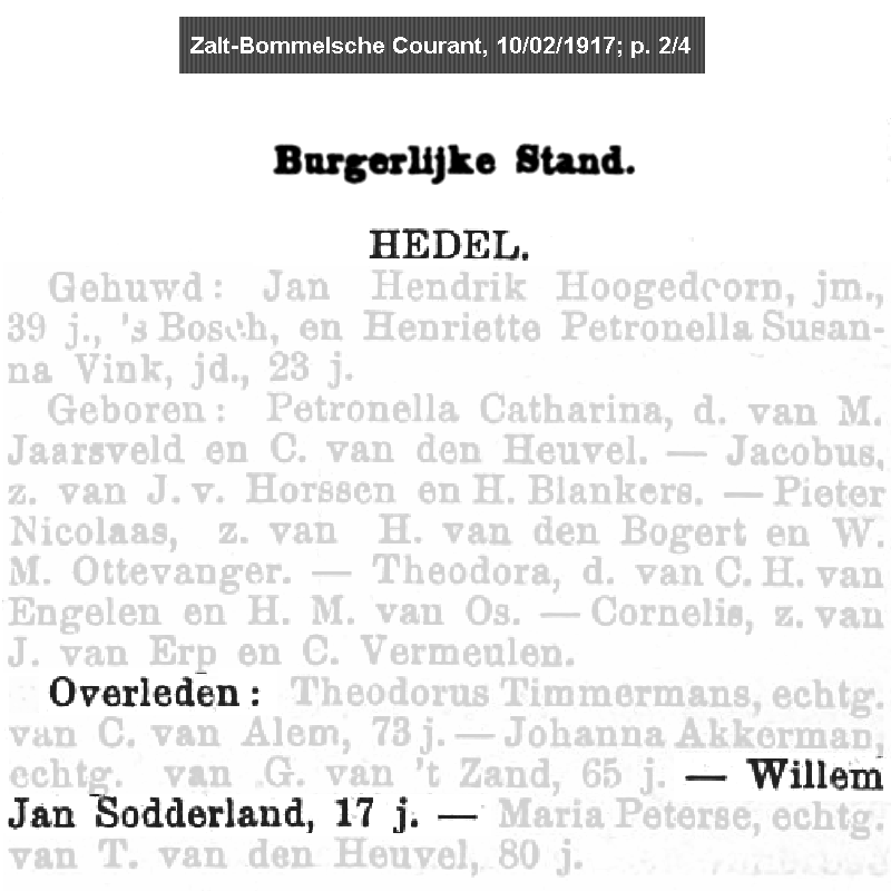 19170210 BS ovlber Willem J zv WJ Sodderland - A v Loon